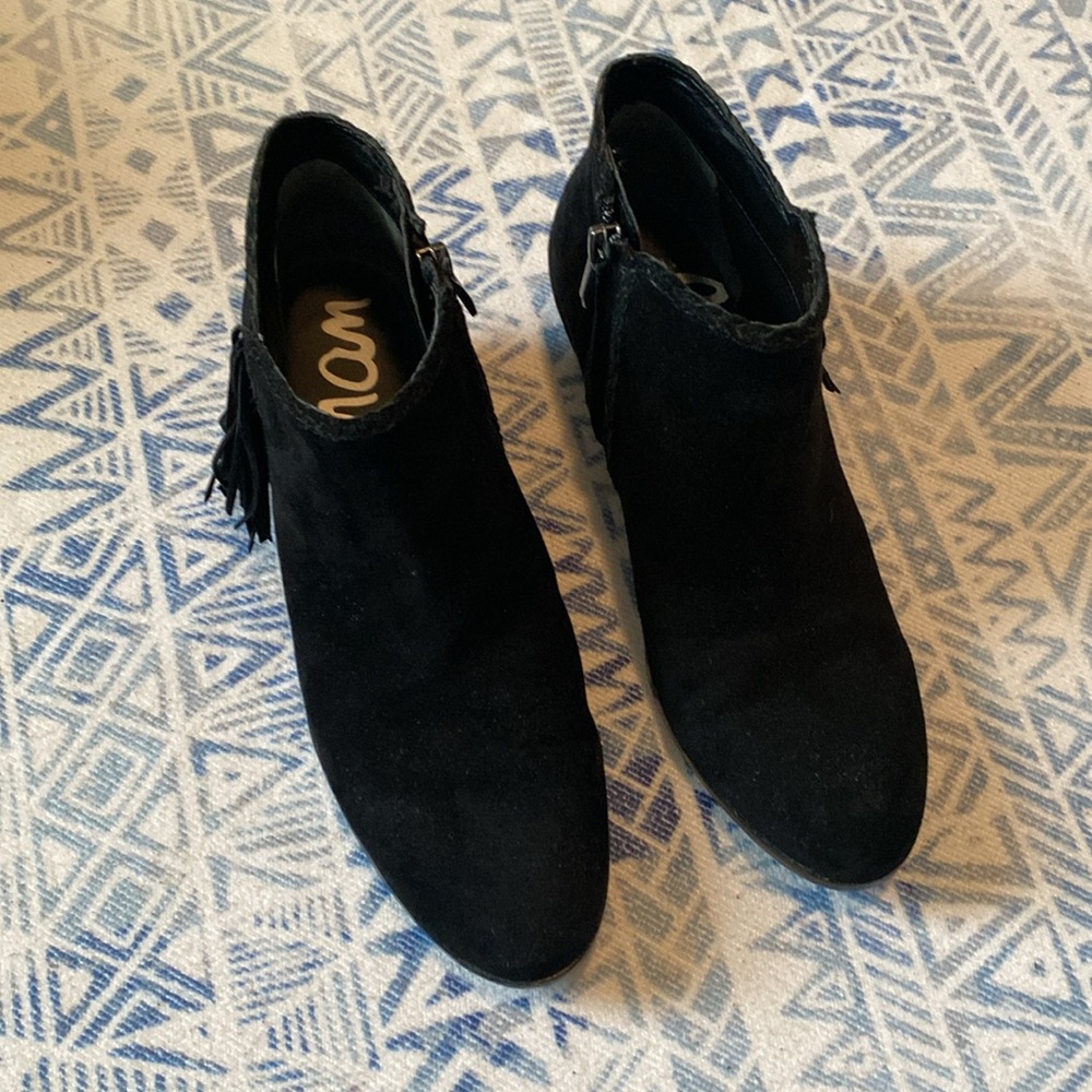 Sam Edelman Paige Black Suede Booties - Picture 3 of 7